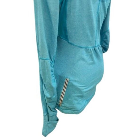 Lululemon Ruched Pullover Hoodie with Kangaroo Pocket and 1-Zip Pocket in Blue - Picture 5 of 8
